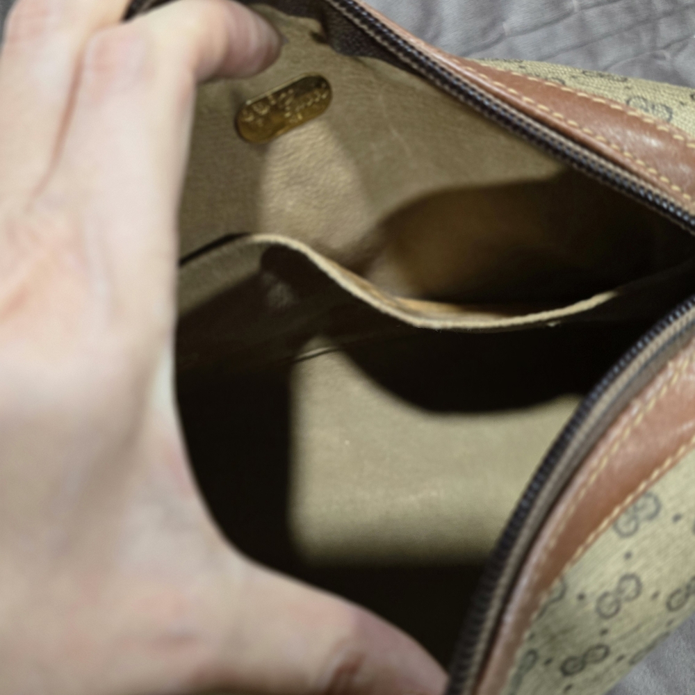 Gucci Authentic Tan and Brown Cosmetic Bag - Picture 7 of 8
